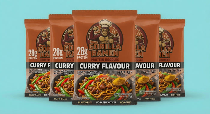 Gorilla Ramen Curry Flavour Protein Noodles — 5-Pack Bundle